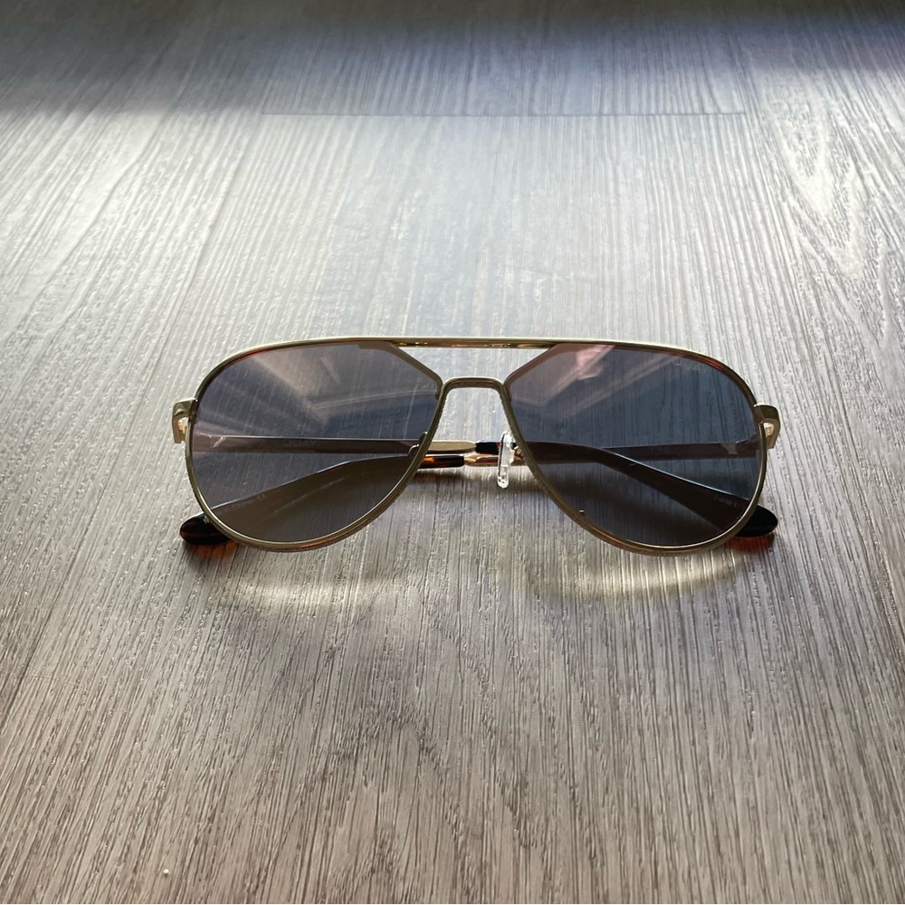 quay australia hold please gold purple mirrored glitter rim aviator sunglasses